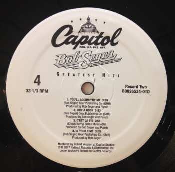 2LP Bob Seger And The Silver Bullet Band: Greatest Hits