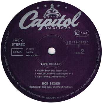 2LP Bob Seger And The Silver Bullet Band: 'Live' Bullet