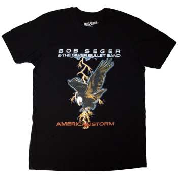 Merce Bob Seger & The Silver Bullet Band: Bob Seger & The Silver Bullet Band Unisex T-shirt: Tour '86 (black) (back Print) (medium) M