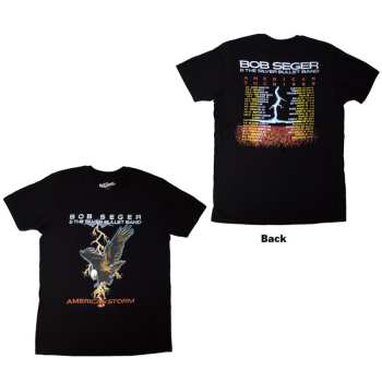 Merce Bob Seger & The Silver Bullet Band: Bob Seger & The Silver Bullet Band Unisex T-shirt: Tour '86 (black) (back Print) (medium) M