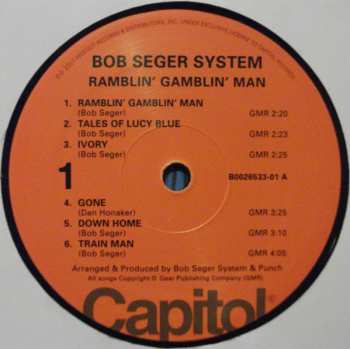LP Bob Seger System: Ramblin' Gamblin' Man