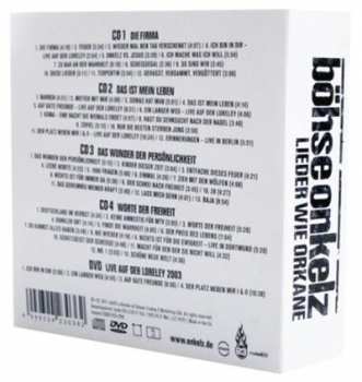 4CD/DVD/Set di cofanetti Böhse Onkelz: Lieder Wie Orkane