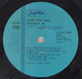 LP Boney M.: Love For Sale
