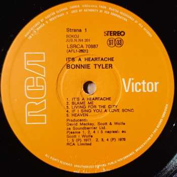 LP Bonnie Tyler: It's A Heartache