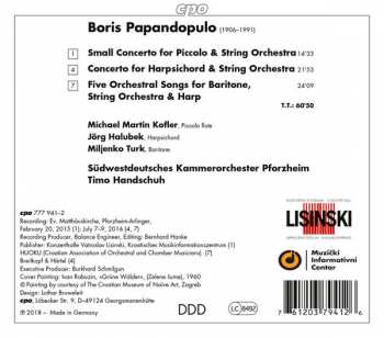 CD Südwestdeutsches Kammerorchester: Flute Concerto · Harpsicord Concerto · Five Orchestral Songs