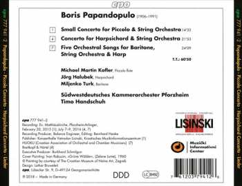CD Südwestdeutsches Kammerorchester: Flute Concerto · Harpsicord Concerto · Five Orchestral Songs