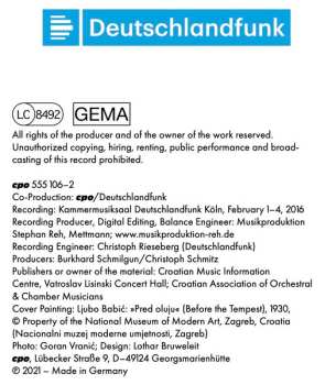 CD Oliver Triendl: Works For Piano & Strings