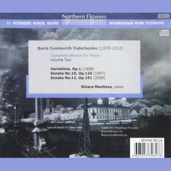 CD Boris Tishchenko: Complete Works For Piano Volume Two