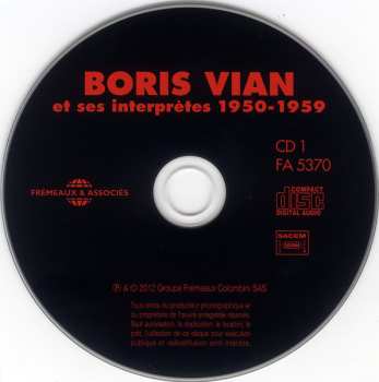 3CD Various: Boris Vian Et Ses Interprètes 1950-1959 (Chansons, Rock 'N' Roll Et Créations)