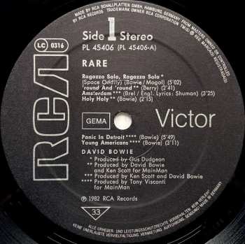 LP David Bowie: Rare