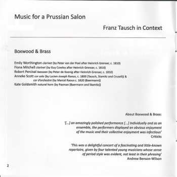 CD Boxwood & Brass: Music For A Prussian Salon - Franz Tausch In Context