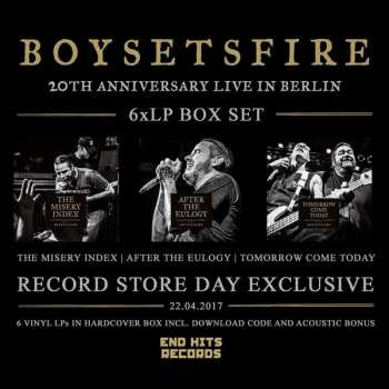6LP/Set di cofanetti Boysetsfire: 20th Anniversary Live In Berlin LTD | CLR