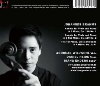 CD Johannes Brahms: Viola Sonatas Op. 120; Trio Op. 114