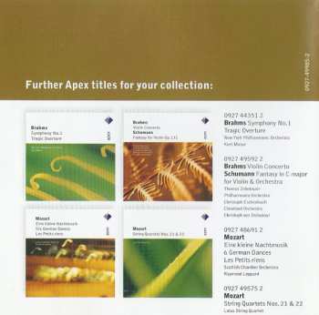 CD Johannes Brahms: String Quartets Nos. 1 & 3