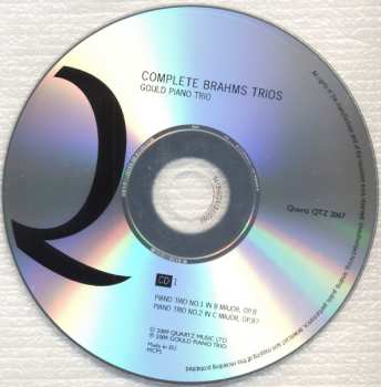 3CD Johannes Brahms: Complete Piano Trios