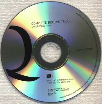 3CD Johannes Brahms: Complete Piano Trios