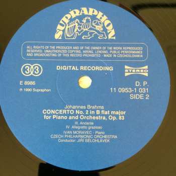 LP Ivan Moravec: Piano Concerto No. 2 In B Flat Major