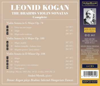 CD Johannes Brahms: The Violin Sonatas (Complete)