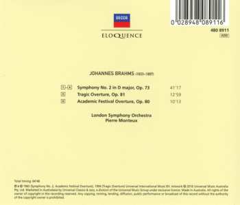 CD The London Symphony Orchestra: Symphony No. 2 - Tragic Overture - Academic Festival Overture