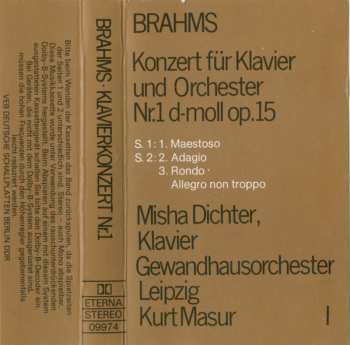 Set di cofanetti/2MC Johannes Brahms: Die Klavierkonzerte