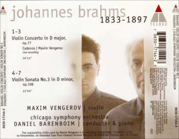 CD Johannes Brahms: Violin Concerto / Sonata No. 3