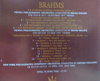 CD Johannes Brahms: Symphony No. 1, Academic Festival Overture , Haydn Variations