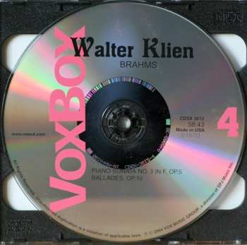 5CD Johannes Brahms: Walter Klien Plays Brahms