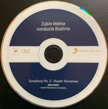 4CD/Set di cofanetti Johannes Brahms: Zubin Mehta Conducts Brahms (Symphonies Nos. 1-4 • Tragic Overture • Haydn Variations)