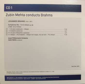4CD/Set di cofanetti Johannes Brahms: Zubin Mehta Conducts Brahms (Symphonies Nos. 1-4 • Tragic Overture • Haydn Variations)