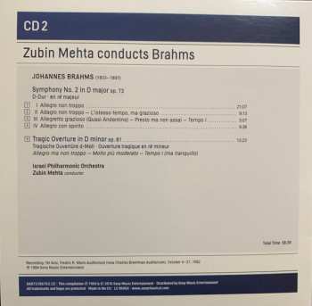 4CD/Set di cofanetti Johannes Brahms: Zubin Mehta Conducts Brahms (Symphonies Nos. 1-4 • Tragic Overture • Haydn Variations)