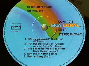 LP Brenda Lee: 10 Golden Years