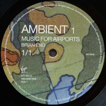 2LP Brian Eno: Ambient 1 (Music For Airports) LTD