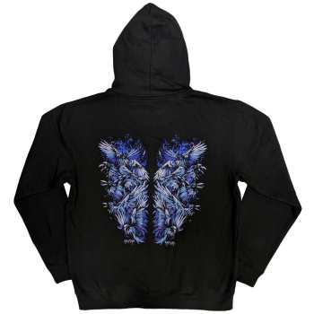 Merce Bring Me the Horizon: Bring Me The Horizon Unisex Zipped Hoodie: Blue Crow Wings (back Print) (small) S