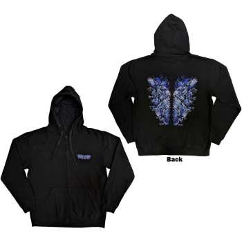 Merce Bring Me the Horizon: Bring Me The Horizon Unisex Zipped Hoodie: Blue Crow Wings (back Print) (small) S