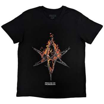 Merch Bring Me the Horizon: Maglietta Flame Hex & Text Logo Bring Me The Horizon