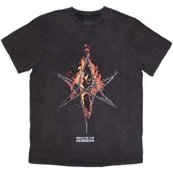 Merch Bring Me the Horizon: Maglietta Flame Hex & Text Logo Bring Me The Horizon