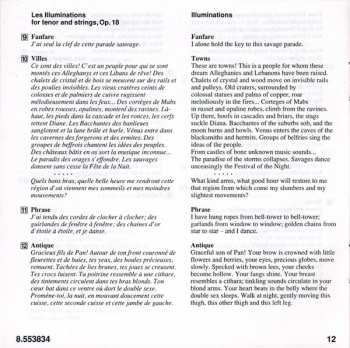 CD Benjamin Britten: Serenade • Les Illuminations • Nocturne