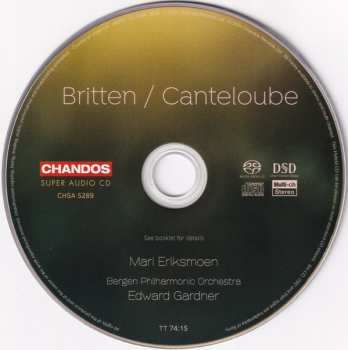 SACD Benjamin Britten: Les Illuminations / Quatre Chansons Françaises / Chants D'Auvergne