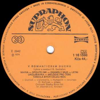LP Brno Radio Pops Orchestra: V Romantickém Duchu