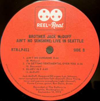 2LP Brother Jack McDuff: Ain't No Sunshine - Live In Seattle DLX | LTD | NUM