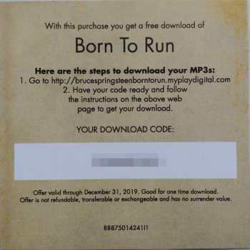 LP Bruce Springsteen: Born To Run