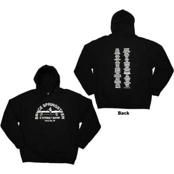 Merce Bruce Springsteen: Bruce Springsteen Unisex Pullover Hoodie: Tour '23 Leaning Car (back Print & Ex-tour) (small) S
