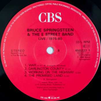 5LP/Set di cofanetti Bruce Springsteen & The E-Street Band: Live 1975-85