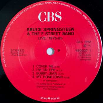 5LP/Set di cofanetti Bruce Springsteen & The E-Street Band: Live 1975-85