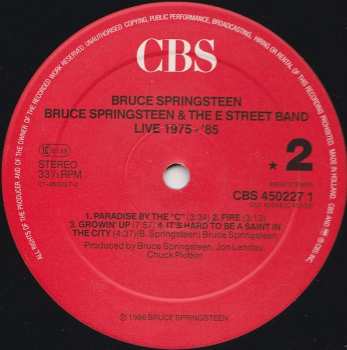 5LP/Set di cofanetti Bruce Springsteen & The E-Street Band: Live/1975-85