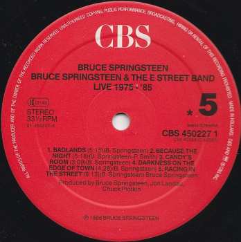 5LP/Set di cofanetti Bruce Springsteen & The E-Street Band: Live/1975-85