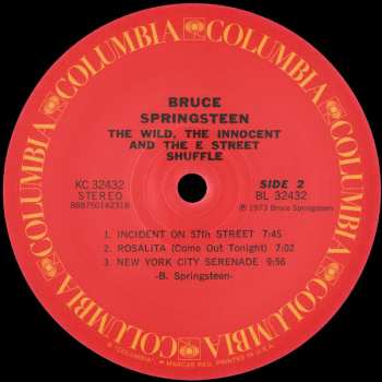 LP Bruce Springsteen: The Wild, The Innocent &  The E Street Shuffle