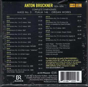 20CD/Set di cofanetti Anton Bruckner: Complete Symphonies • Mass No. 3 • Psalm 146 • Organ Works