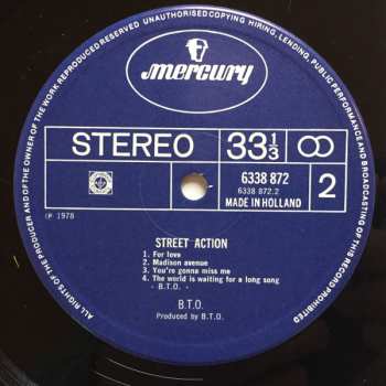 LP Bachman-Turner Overdrive: Street Action