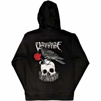 Merce Bullet For My Valentine: Bullet For My Valentine Unisex Pullover Hoodie: Logo & Raven (back Print) (small) S